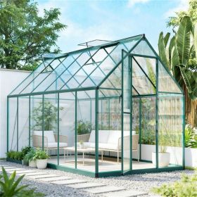 Greenhouse, solid structure, dark green