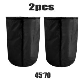 2 Pcs Winter Anti-Freeze Plant Pot Protector Cover with Drawstring and Zipper- Plant Protection Cover (size: 45*70cm)